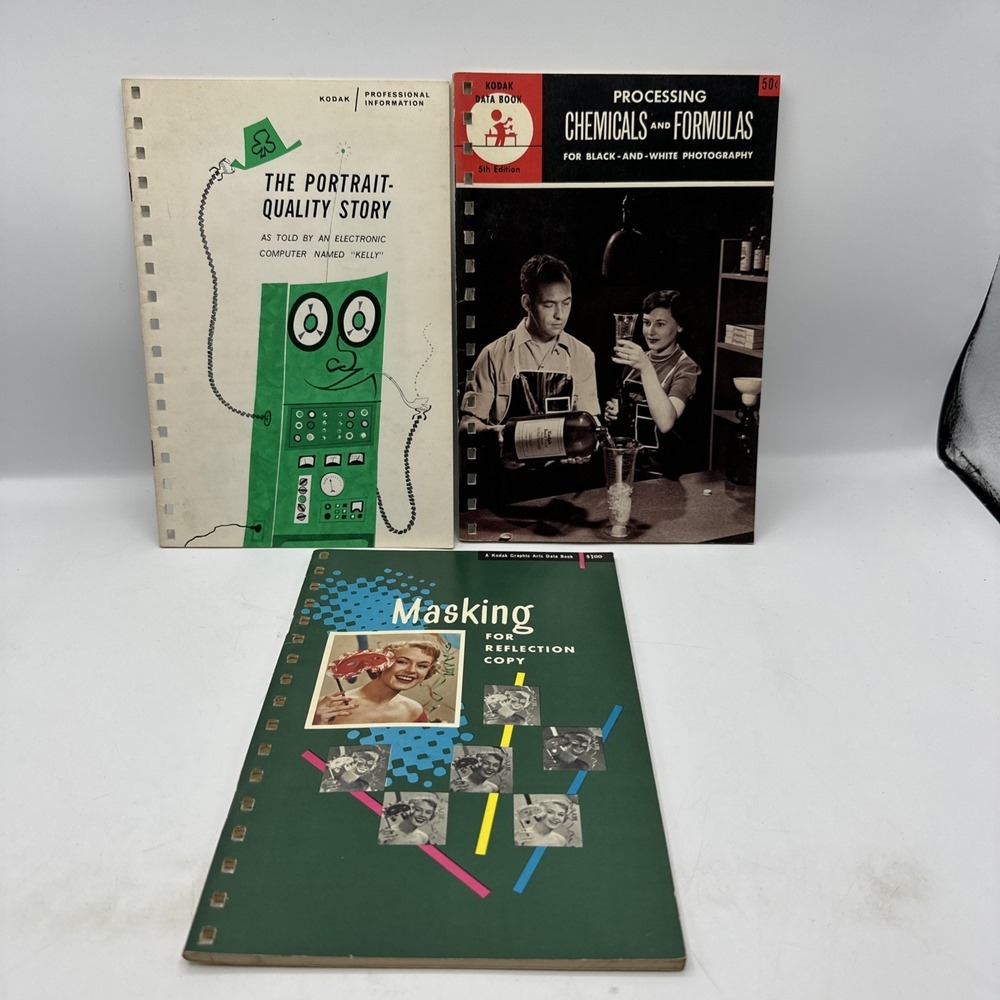 Kodak Photography Data Books. Lot Of 3 Paperback Books. 1956-1957